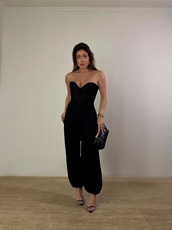 Calça Linho Venettia Preta