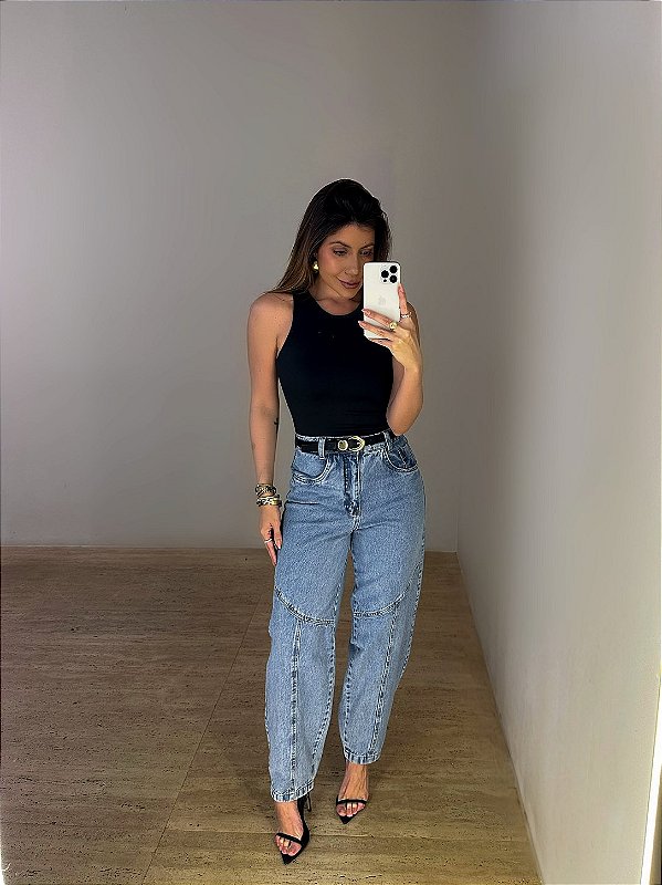 Calça Barrel Jeans Junia