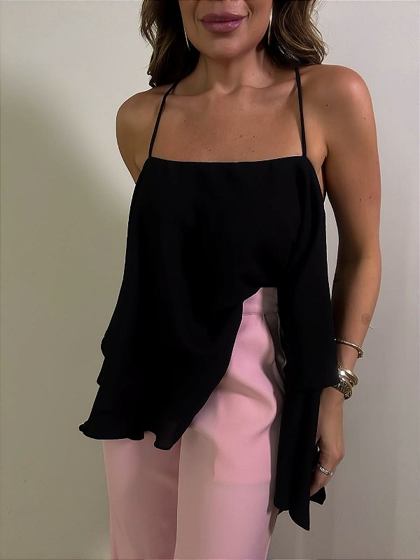 Blusa Alcinha Lorenza Preta