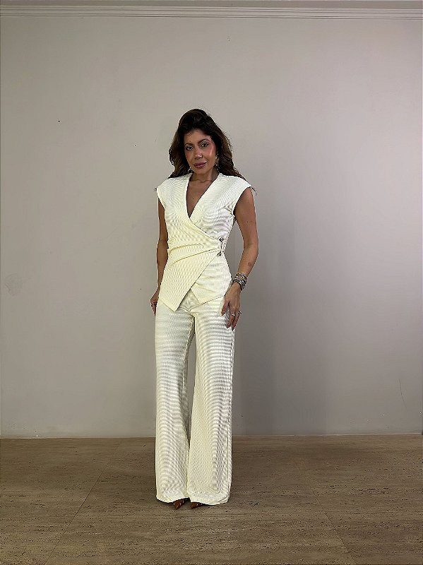 Conjunto Texturizado Amalfi Bege Creme