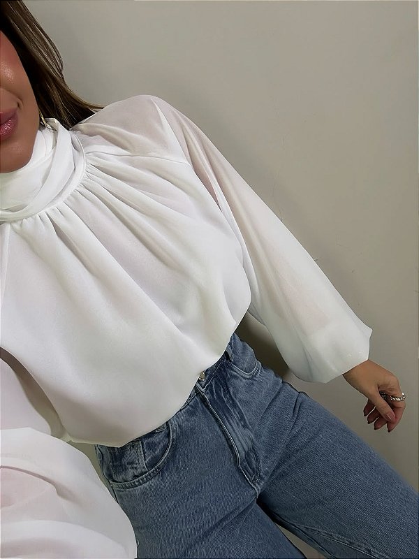 Camisa Ampla Luna Branca