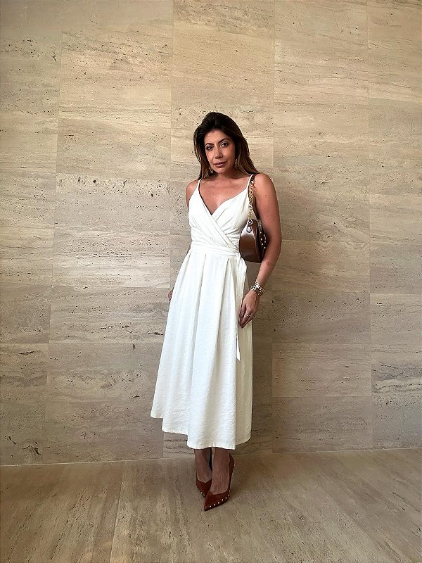 Vestido Midi Giorgia Off White