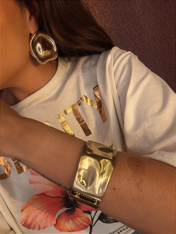 Bracelete Orgânico Dourado
