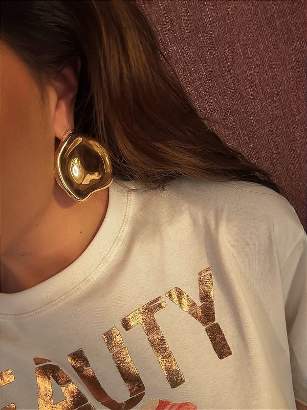 Brinco Orgânico Dourado