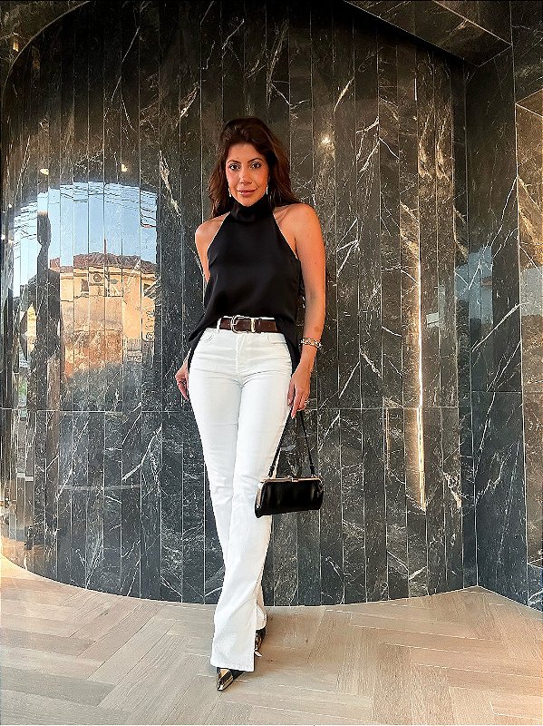 Calça Sarja Reta Colcci Off White