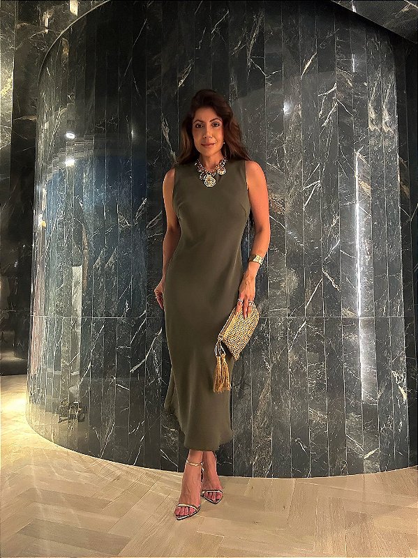 Vestido Midi Olívia Verde