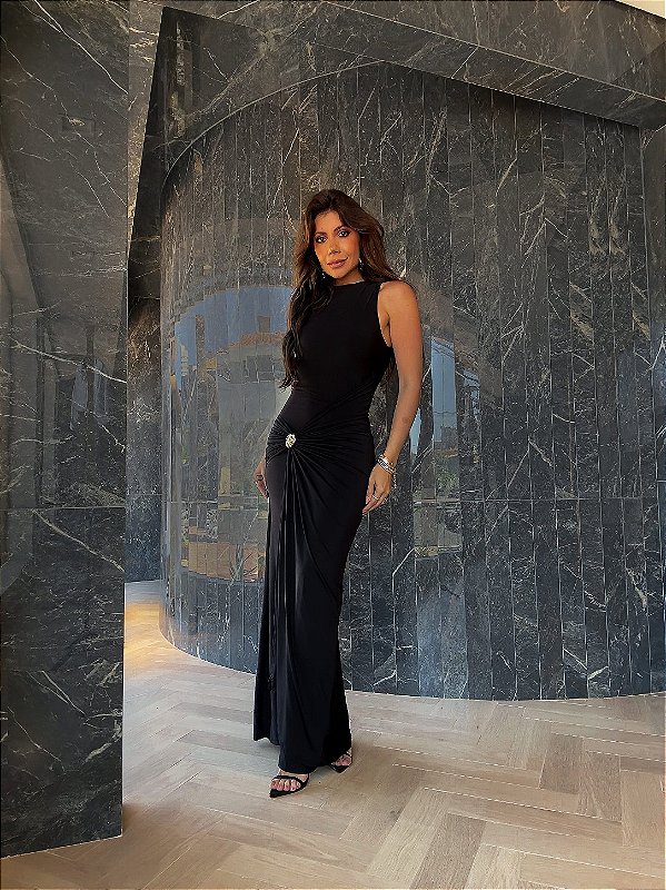 Vestido Longo Jade Preto
