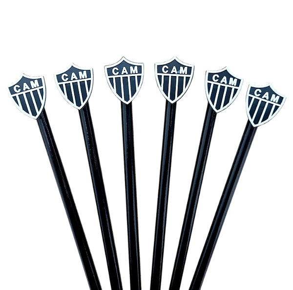 KIT C/12 LÁPIS C/ APLIQUE - ATLÉTICO MG