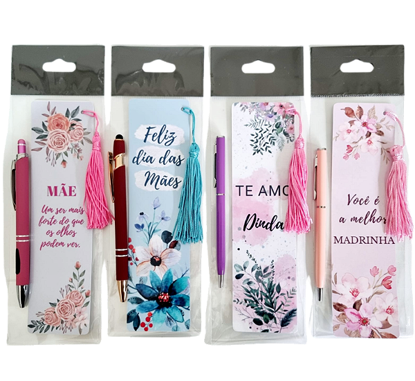 KIT C/12 MARCADOR DE LIVROS C/ TASSEL - DIA DAS MÃES