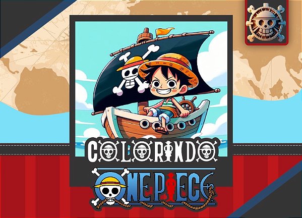 LIVRO DE COLORIR CAPA DURA WIRE-O ONE PIECE
