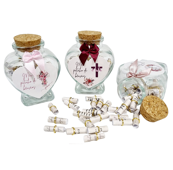 KIT C/6 MEU POTINHO DE BÊNÇÃOS CORAÇÃO
