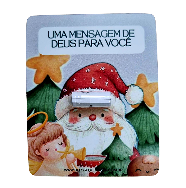 KIT C/36 CARTÕES DE NATAL 2025 C/ VERSÍCULOS BÍBLICOS NA CÁPSULA