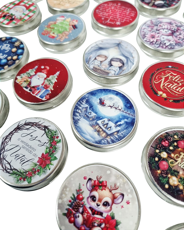 KIT C/ 24 MINI VELA AROMÁTICA NATAL - 100% VEGANA