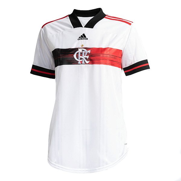 Camisa Oficial Adidas CR Flamengo 2 Feminina Branca