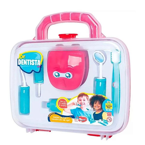 Maletinha Dr. dentista kit infantil brinquedo - Samba Toys