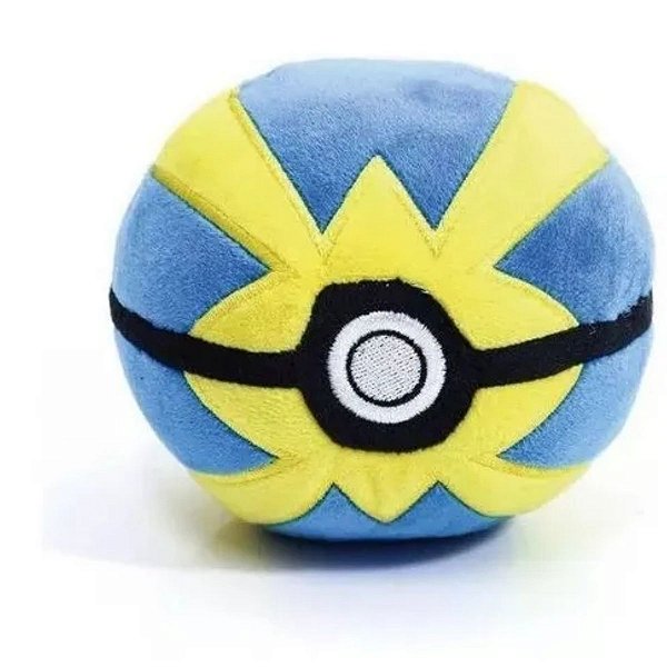 Pokébola Pokémon: Quick Ball Pelúcia 11cm - Pokéball Tomy