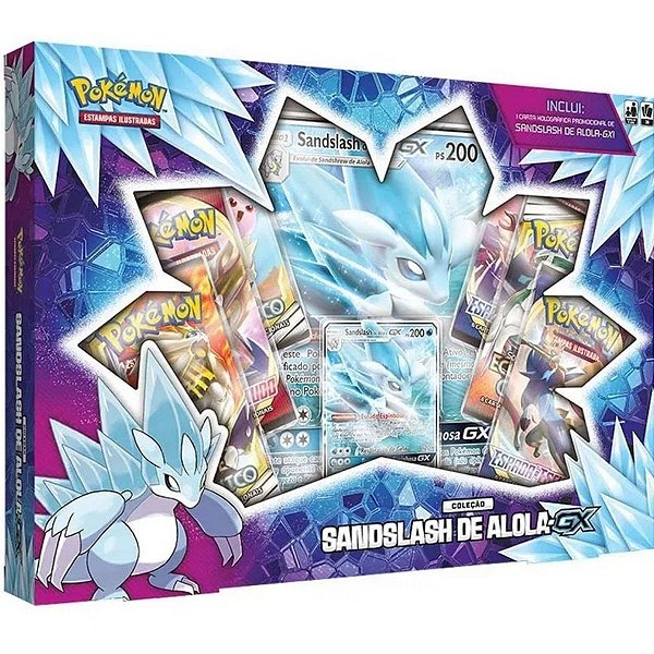 Box Pokémon - Coleção Especial - Sandslash de Alola GX - Copag