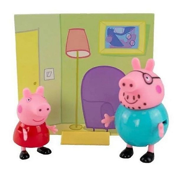 Figuras da Peppa - Papai Pig e Peppa Pig 2300 - Sunny