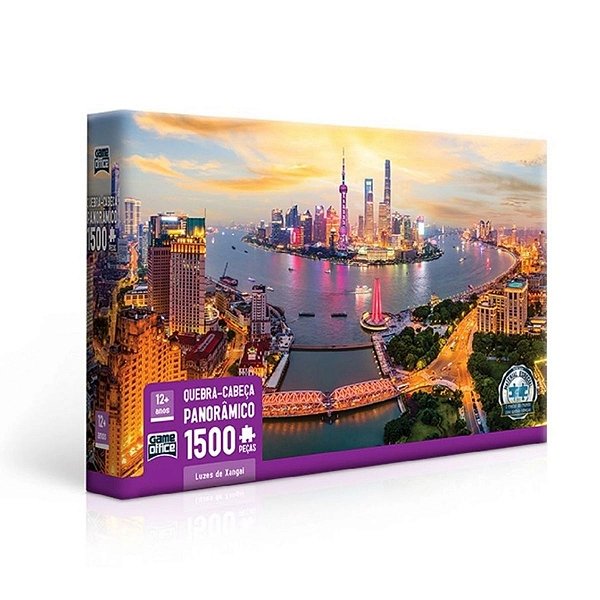 Quebra Cabeça Puzzle 1500 Peças Luzes de Xangai