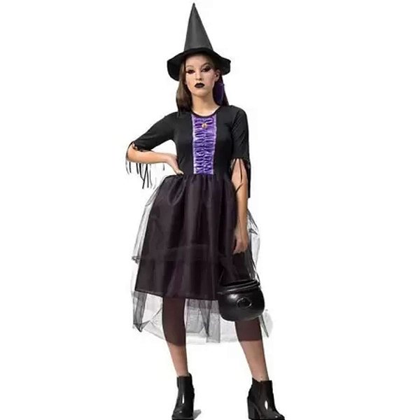 Fantasia Halloween Adulto Bruxa Emily