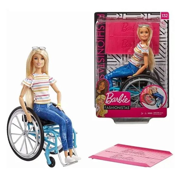 Boneca Barbie Fashionistas 132 Cadeira De Rodas Mattel