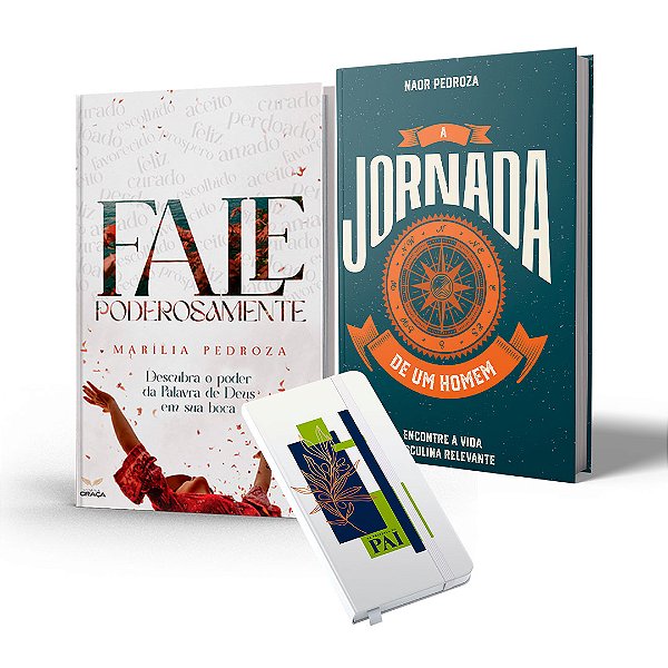 Combo Econômico (1 Livro A Jornada + 1 Livro Fale Poderosamente + 1 Moleskine)