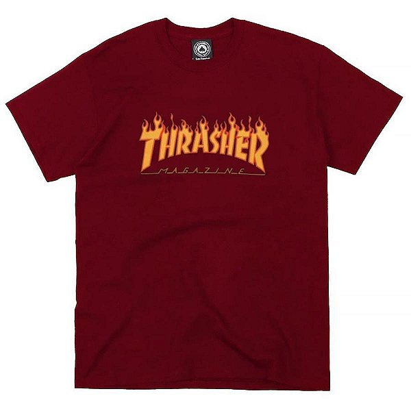 Camiseta Thrasher Flame Logo Vermelha