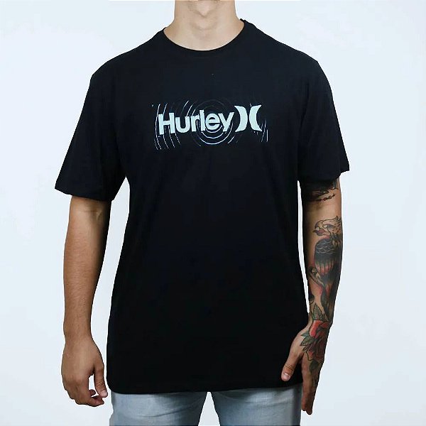 Camiseta Hurley Silk Waves - Preto