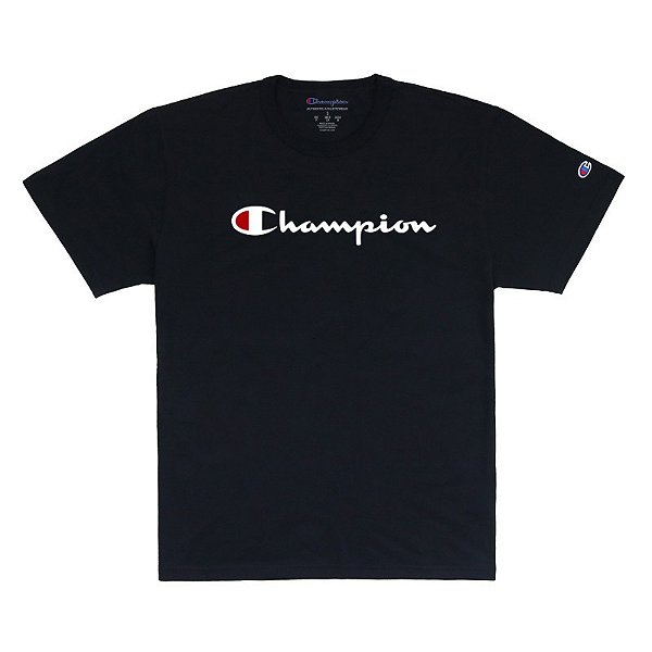 Camiseta Champion Logo Script Ink - Preta