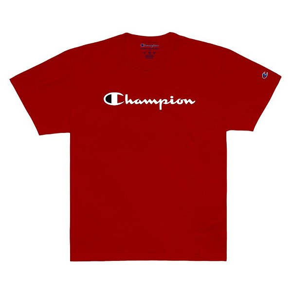 Camiseta Champion Logo Script Ink - Bordô