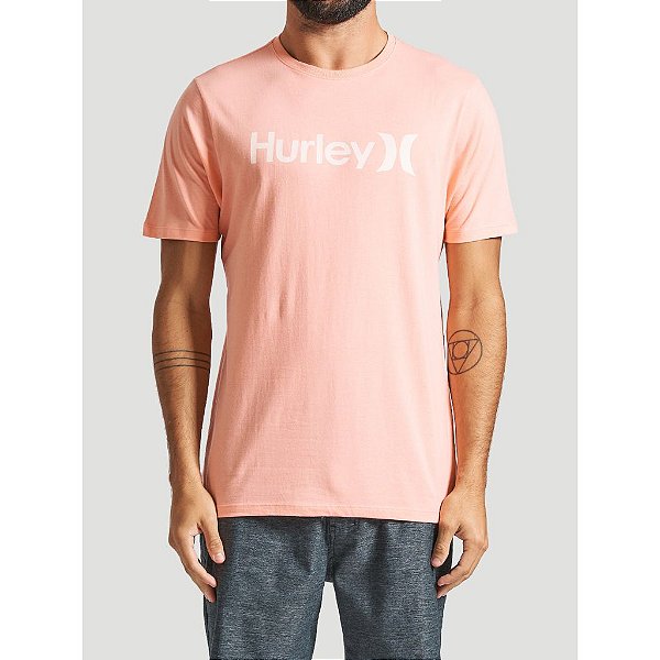 Camiseta Hurley O & O Solid Rosa HYTS010523