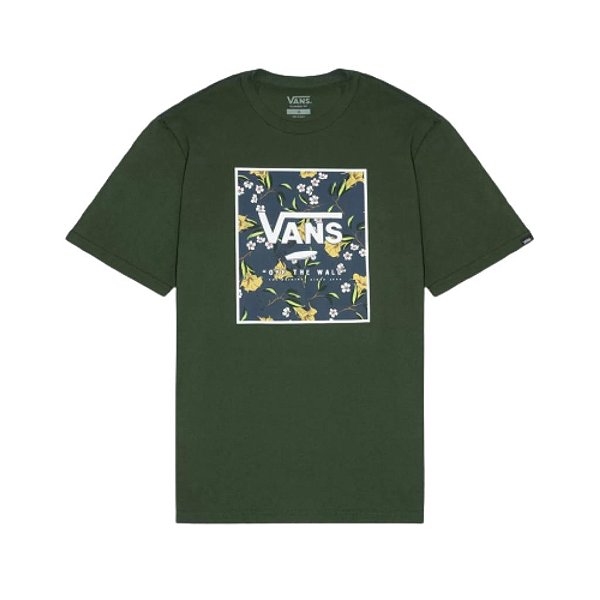 Camiseta Vans Infantil Print Box - Verde Militar