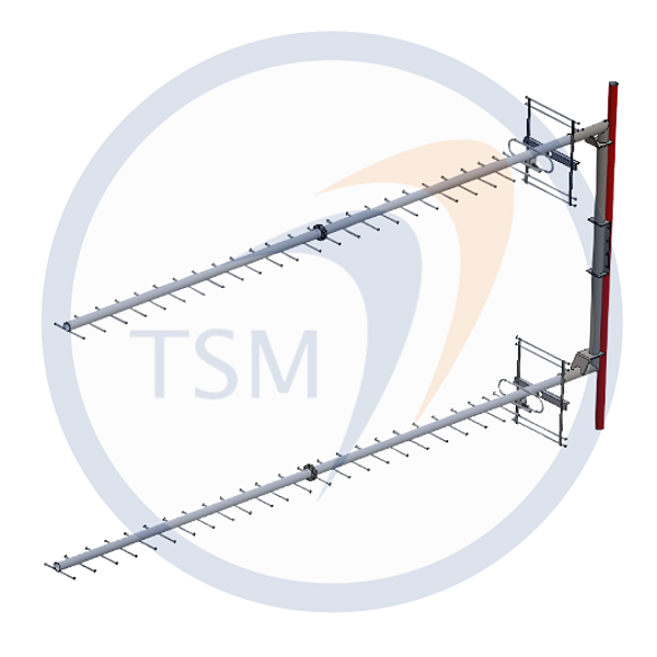 ANTENA YAGI DUPLA 415 - 450 MHz 20dBi 27 ELEMENTOS 2Y43017-27SG