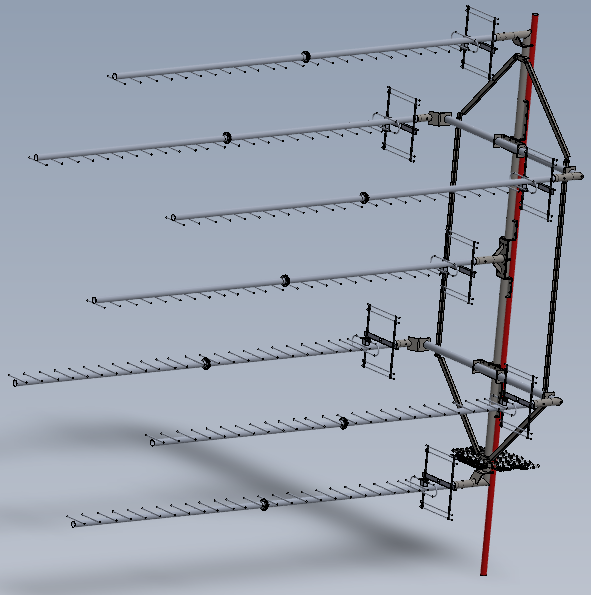 ANTENA YAGI SETUPLA 415 - 450 MHz 25dBi 27 ELEMENTOS 7Y43017-27SG