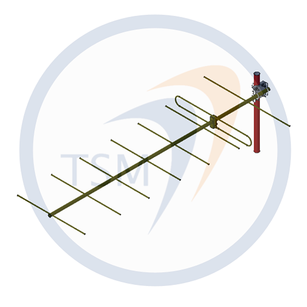 ANTENA YAGI 144 - 174 MHz 11,5 dBi 08 ELEMENTOS Y16011-08S