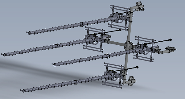 ANTENA YAGI QUADRUPLA 890 - 960 MHz 23,0 dBi 29 ELEMENTOS 4Y92517-29SG