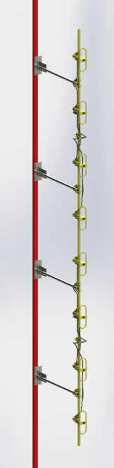 ANTENA ARRANJO COLINEAR DE DIPOLOS 440 - 470MHz 8,0 dBi AD46008-08