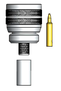 CONECTOR N 50 OHMS MACHO RETO CRIMP PINO SOLTO PARA CABO  RG/RGC 58 CM-4CR AC018
