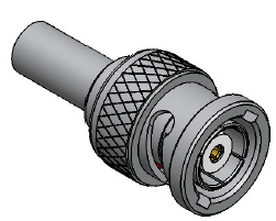 CONECTOR BNC 50 OHMS MACHO RETO CRIMP PINO FEMEA PARA CABO RG/RGC 58 LM-100 AC012