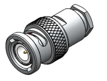 CONECTOR BNC 50 OHMS MACHO RETO PRENSA CABO PARA RG/RGC 58 LM-1 AC013