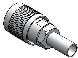 CONECTOR TNC MACHO RETO PINO FEMEA CRIMP PARA CABO RG/RGC-58 TM-17 AC020