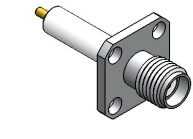 CONECTOR SMA FÊMEA RETO PAINEL BASE QUADRADA 12,70MM ISOLANTE DE 15,20 MM 3005 - AC051