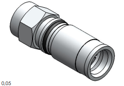CONECTOR  F MACHO RETO  COMPRESSÃO  RG/RGC59 AC-27M -AC064