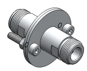 ADAPTADOR DUPLO FÊMEA COM FLANGE PROTETOR DE RF, CONECTOR TIPO N CA-14E AC133