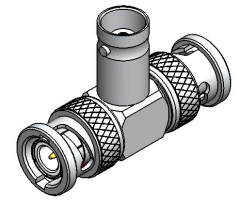 ADAPTADOR BNC 50 OHMS ( T ) 2 MACHOS 1 FÊMEA LA-23 -AC136