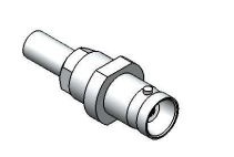 CONECTOR BNC 50 OHMS FÊMEA RETO CABO CRIMPAGEM RG-58 PINO FIXO LF-31CR