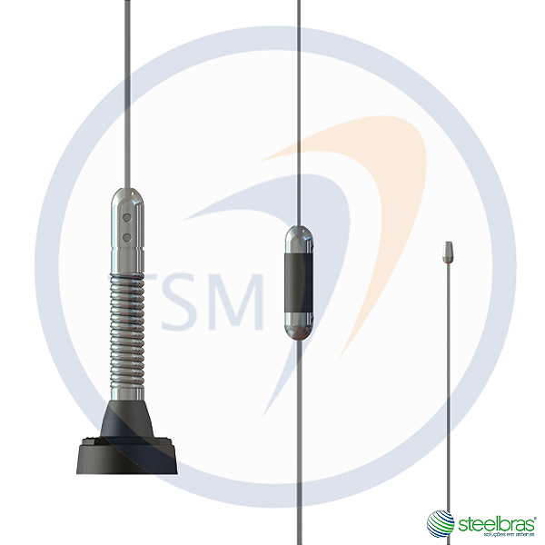 ANTENA MÓVEL UHF 2X5/8 DE ONDA BASE NMO 360-530MHz - RAP8250