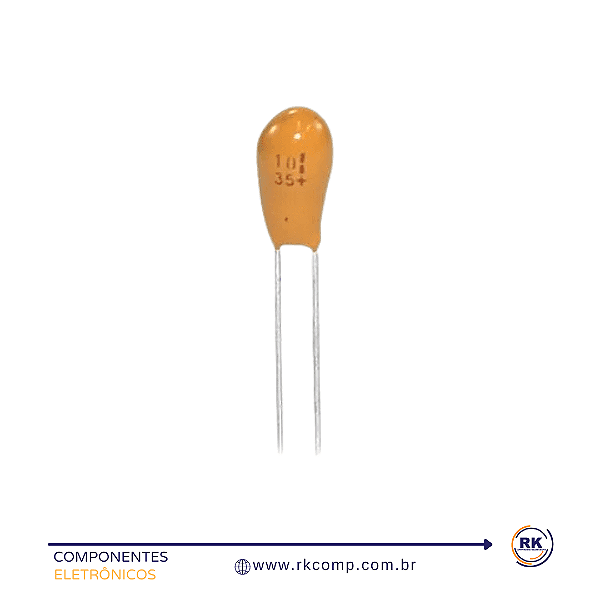 Capacitor Tântalo gota 10uf 35v