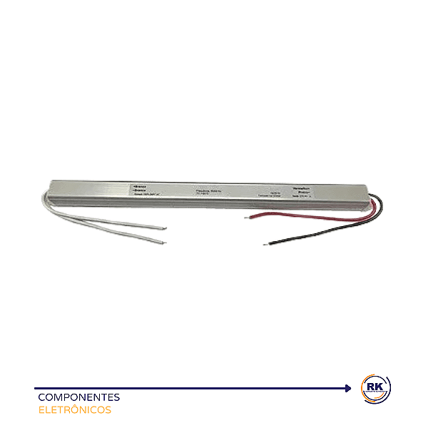 Fonte Slim Driver Para Perfil de Led Bivolt 12v kit 5 peças