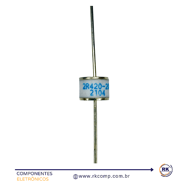 Centelhador a Gás - 2p-420v-20ka-6x8mm Lead-GTDA2RD8-420